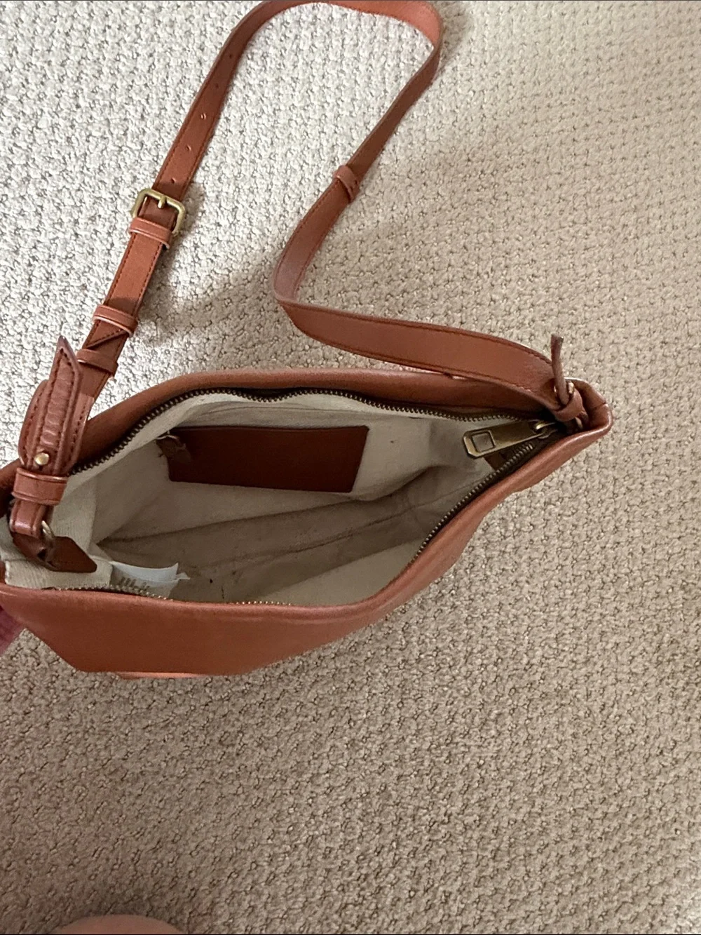 J. Crew Saddle Brown Leather Shoulder Bag